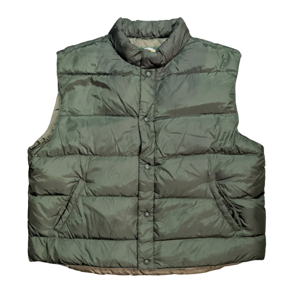 Cabela's Down Puffer Vest Mens Size 2XL Green Premium Northern Goose Down Gorp